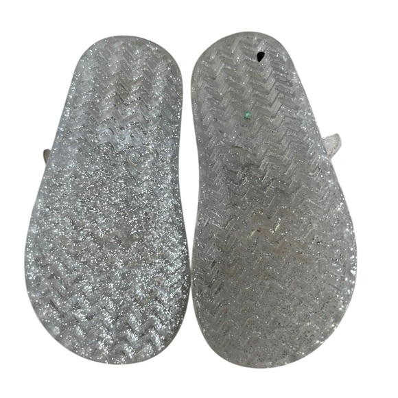 Zoe & Zac Toddler Girl Clear Jelly Sandals Size 5 summer Beachy velcro - Picture 2 of 3